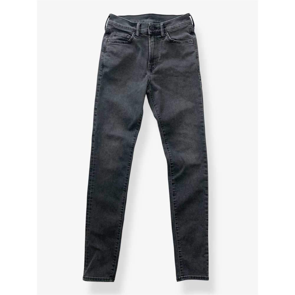 H&M &Denim Skinny Jeans Womens 28 Washed Black Stretch Slim Fit Casual